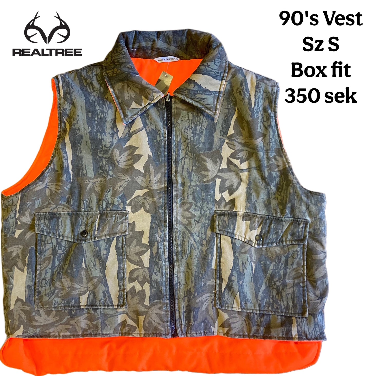 1990's Realtree Camouflage vest Sz Small