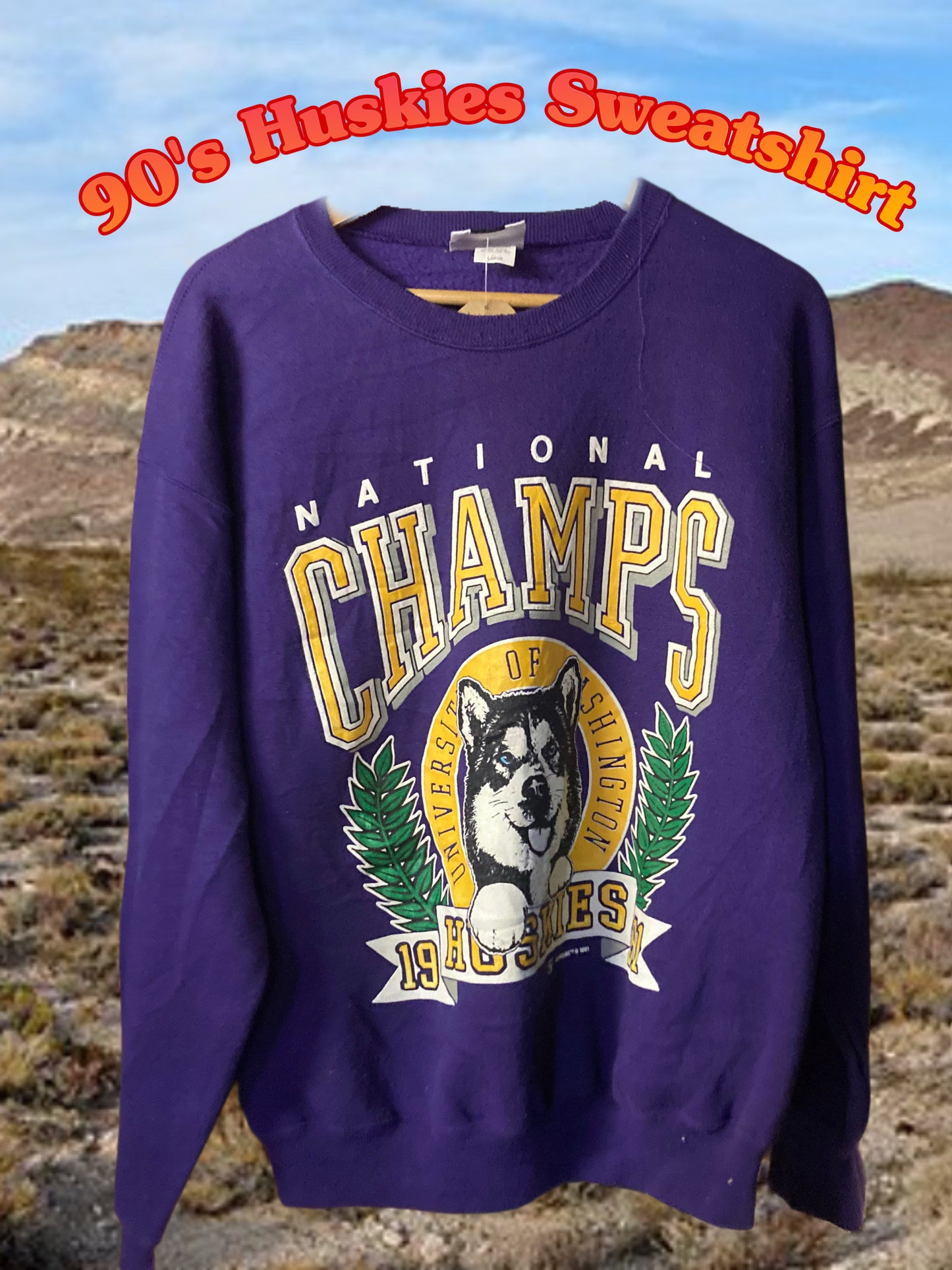 Early 90's Vintage Huskies Sweatshirt