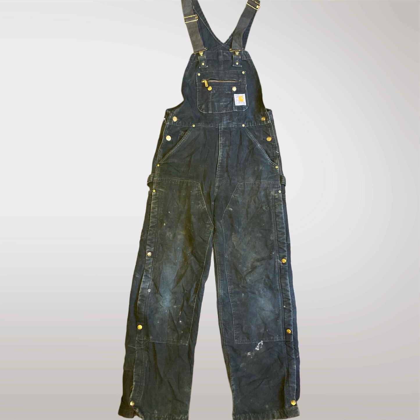 Vintage 90's Lined Carhartt Dungarees Amazing Fade