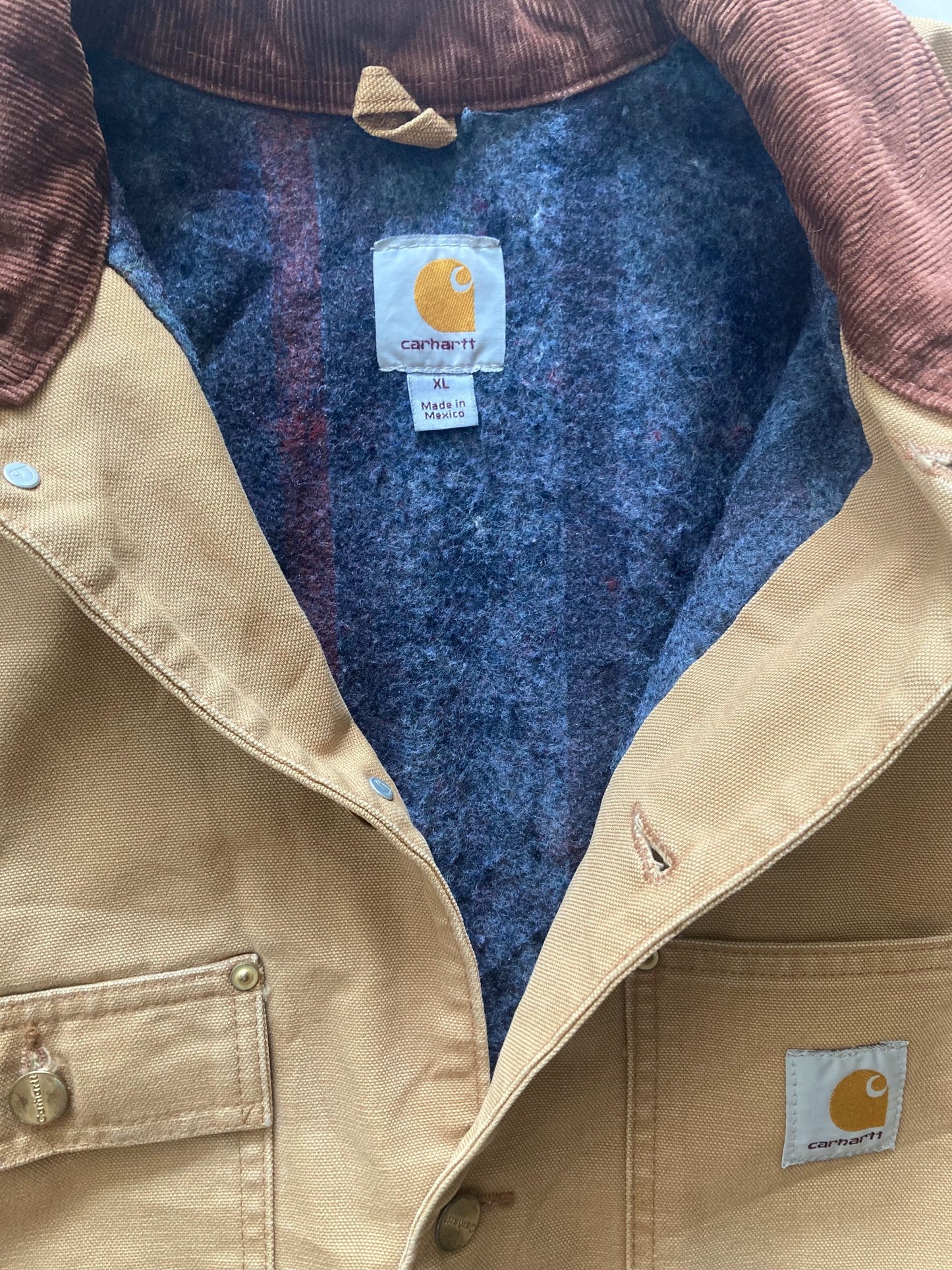 90's Carhartt Chore Blanket lined jacket sz XL