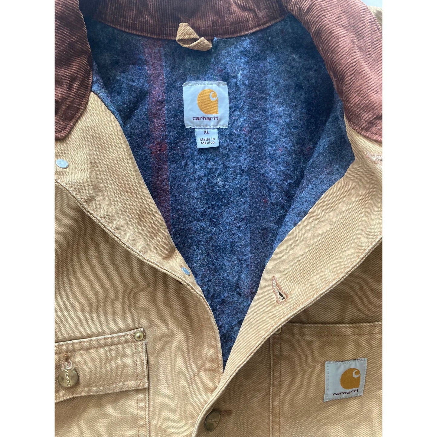 90's Carhartt Chore Blanket lined jacket sz XL
