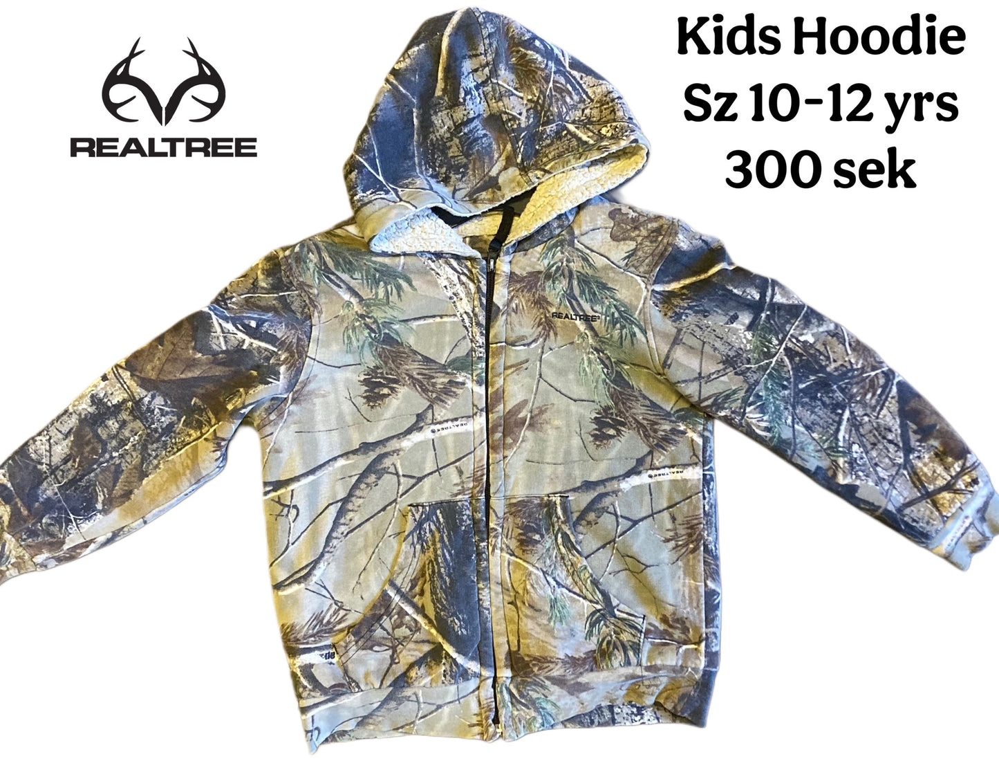 90's Realtree Hoodie kids sz 10-12yrs