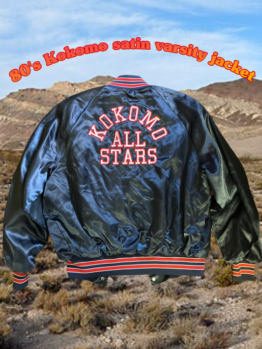 80's Kokomo All Stars satin varsity jacket