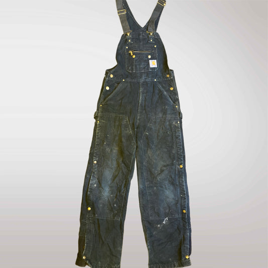 Vintage 90's Lined Carhartt Dungarees Amazing Fade