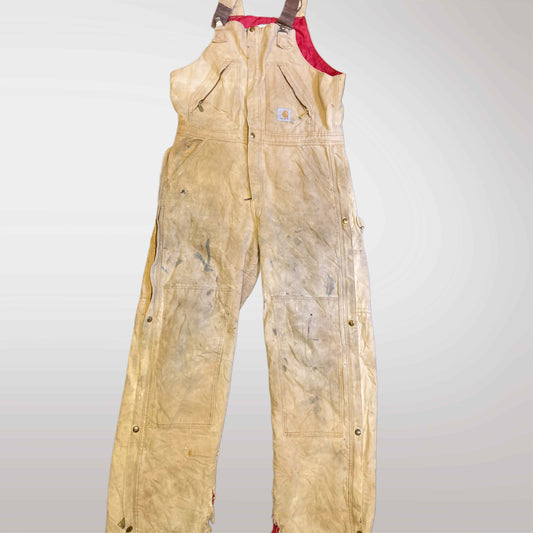 Vintage 90's Carhartt Lined Dungarees W32 L32