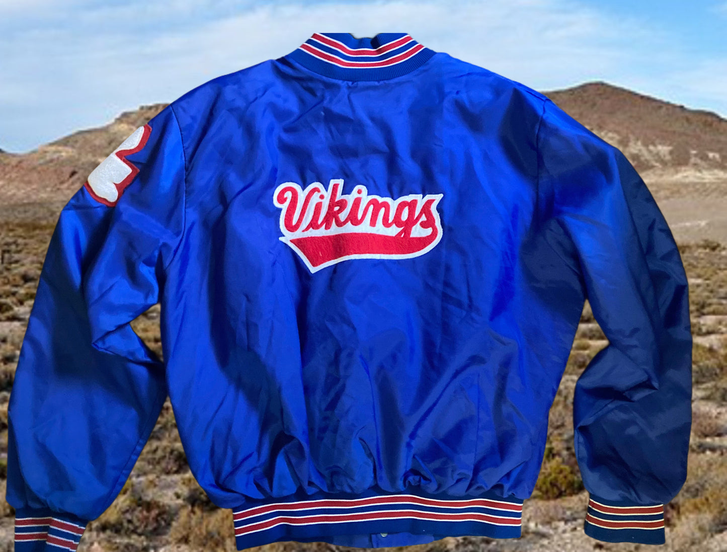 00's Varsity Satin Bomber Vikings